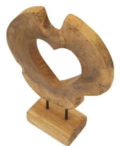 Sculpture en teck recyclé Hasi Bois Naturel
