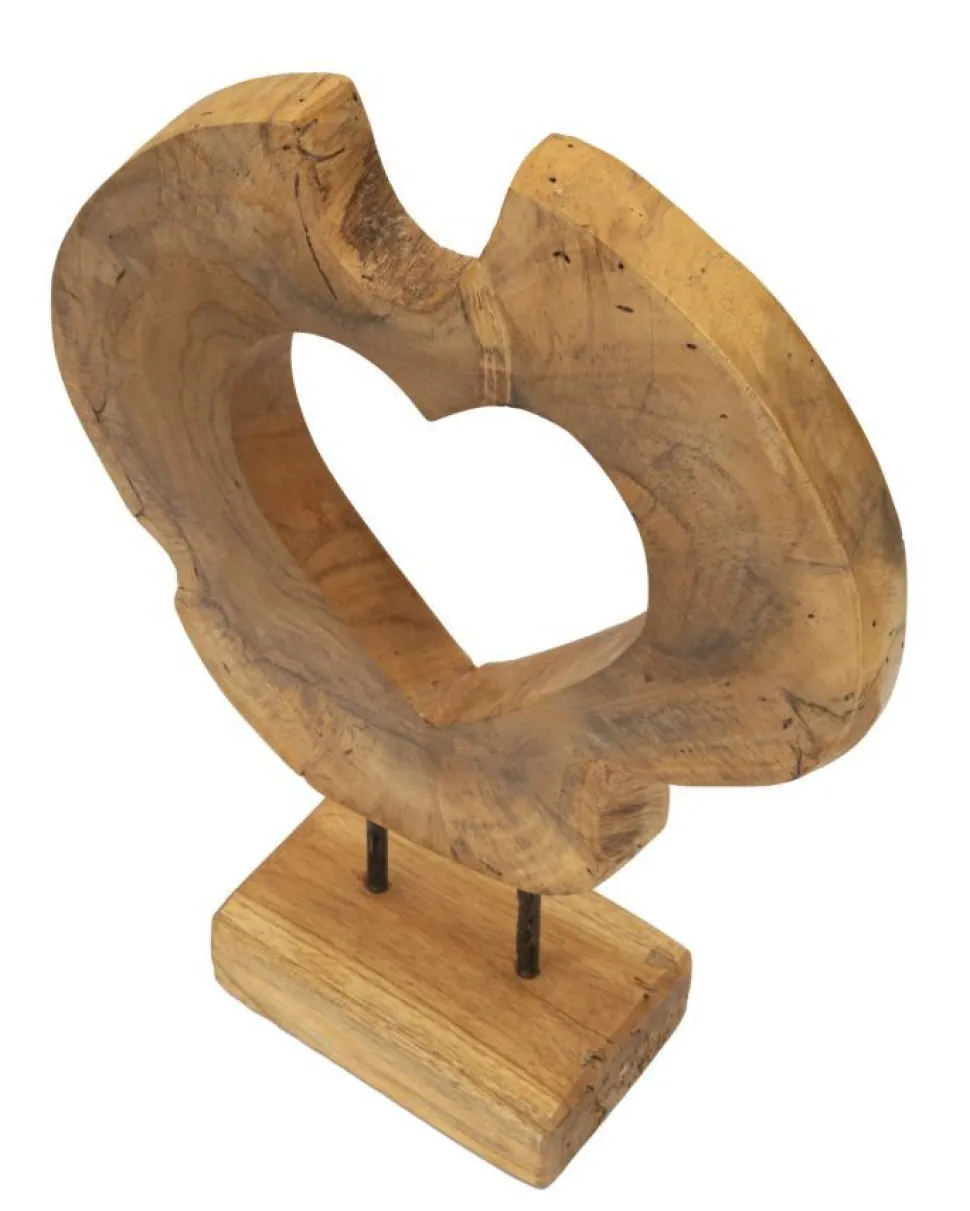 Sculpture en teck recyclé Hasi Bois Naturel