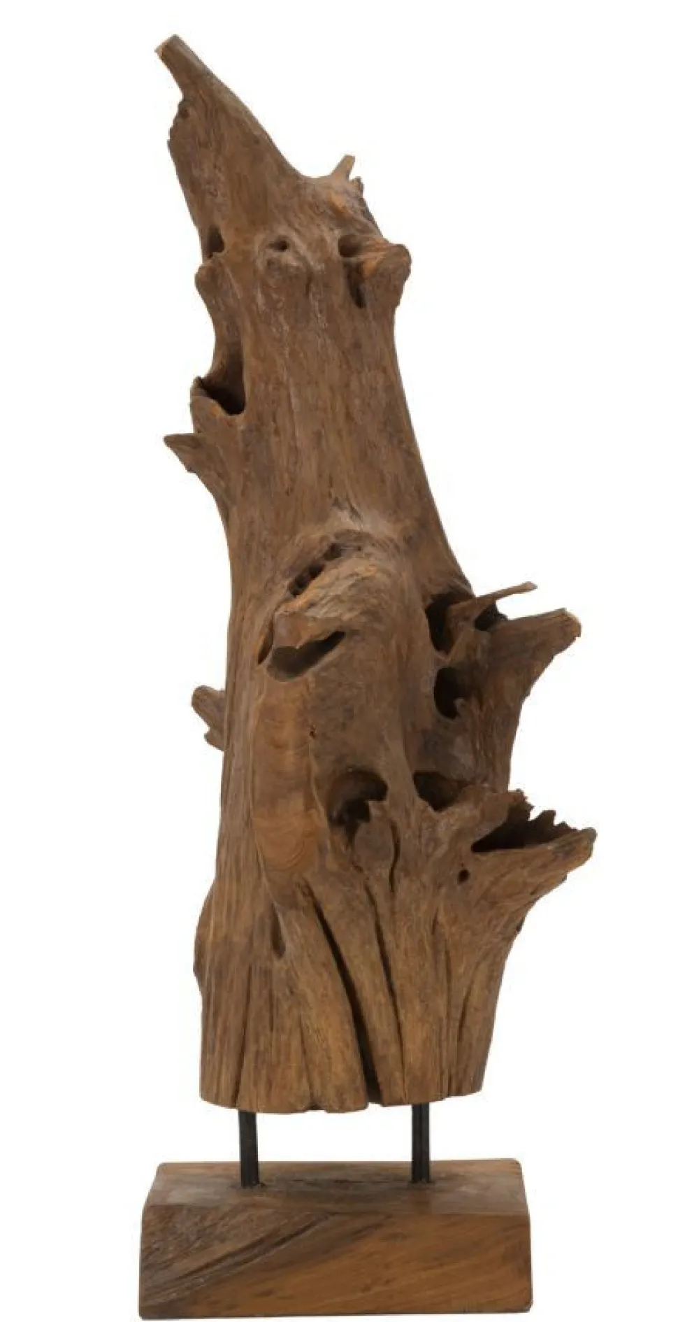 Sculpture en Teck recyclé Akar marron