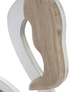 Sculpture Flamant en bois massif et M.D.F. blanc