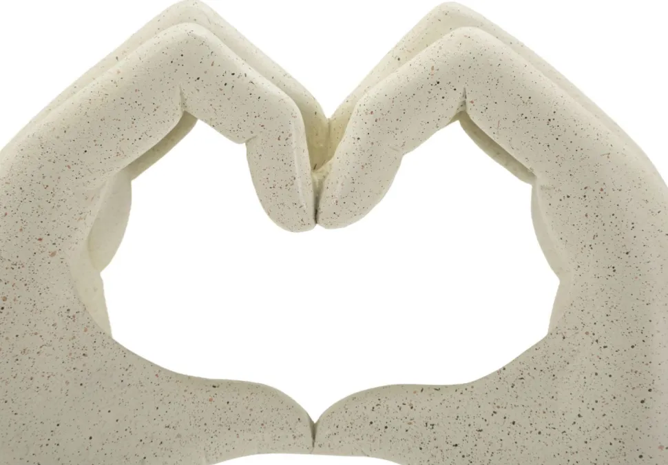 Sculpture Love Stons en résine beige