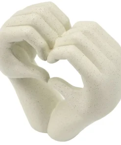 Sculpture Love Stons en résine beige