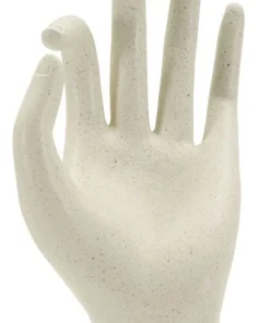 Sculpture main OK Stons finition minérale beige