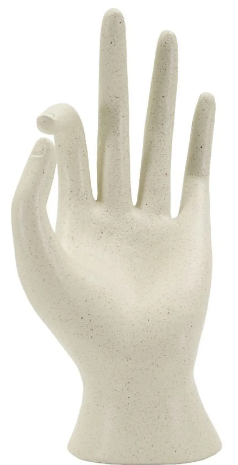 Sculpture main OK Stons finition minérale beige