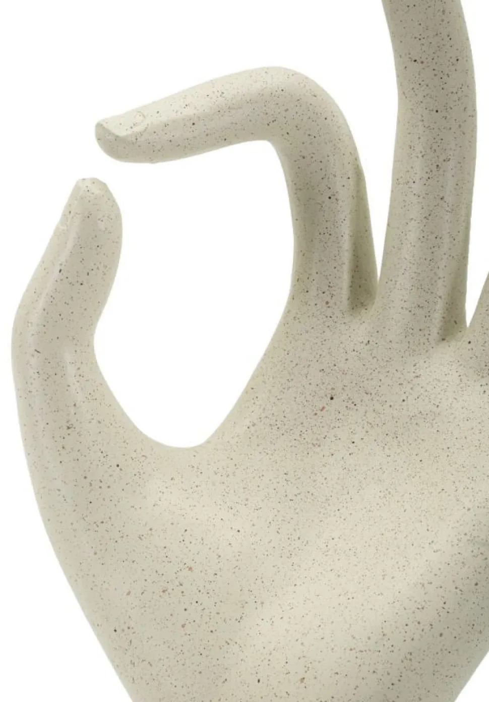 Sculpture main OK Stons finition minérale beige