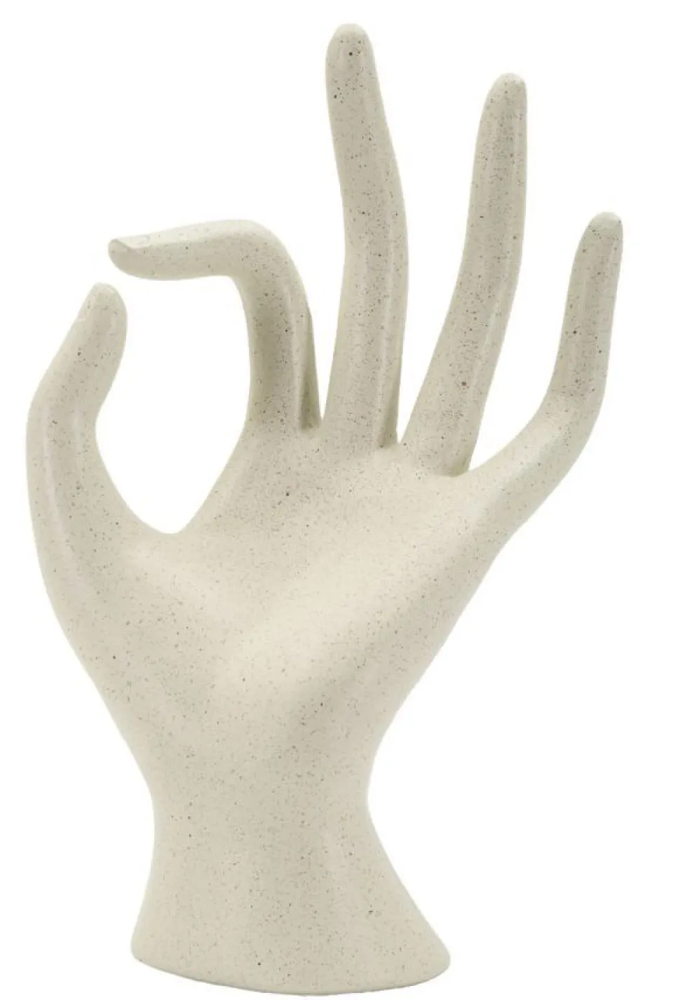 Sculpture main OK Stons finition minérale beige