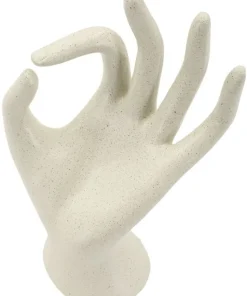 Sculpture main OK Stons finition minérale beige