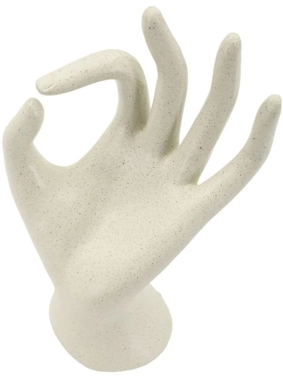 Sculpture main OK Stons finition minérale beige