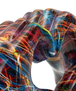 Sculpture Mains entrelacées Cœur couleurs vives