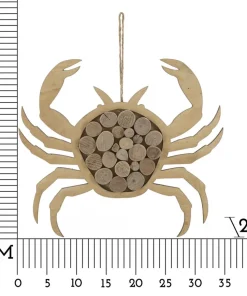 Sculpture suspendue en forme de Crabe Bois massif et MDF