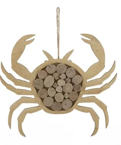 Sculpture suspendue en forme de Crabe Bois massif et MDF