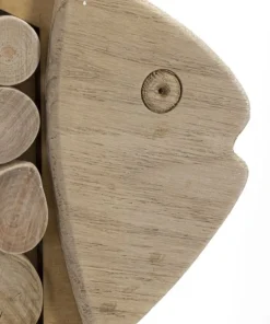Sculpture suspendue Poisson en bois massif et M.D.F rond