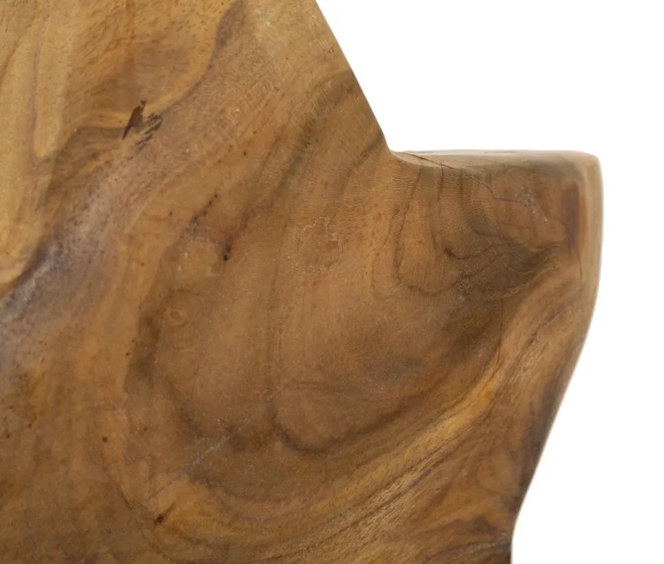 Sculpture étoile Teck recyclé marron