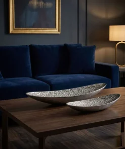 Set de 2 plateaux Camilla Nickel