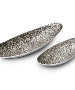 Set de 2 plateaux Camilla Nickel