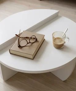 Set de 2 tables basses design Glowik Blanc mat