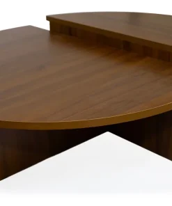 Set de 2 tables basses design Glowik Bois Noisette