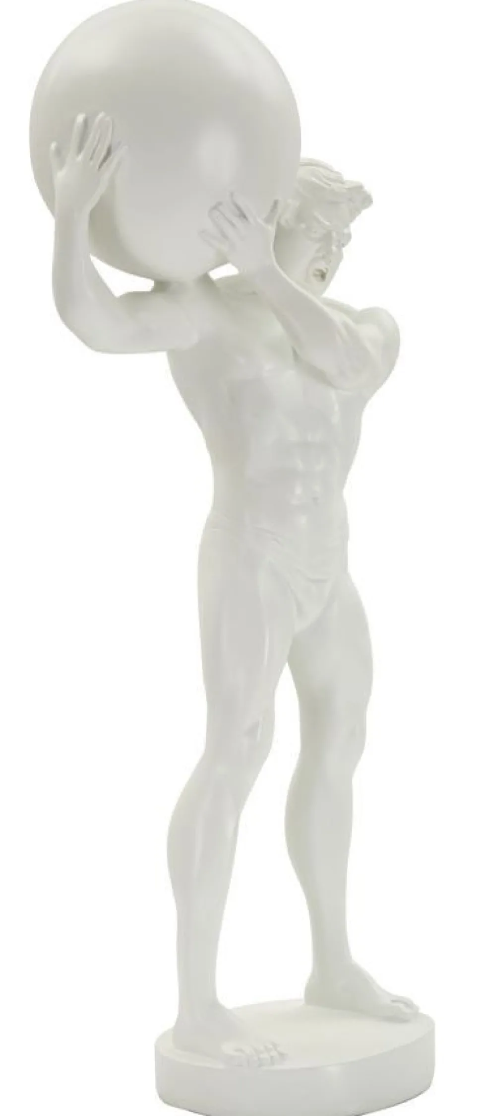 Statue homme athlétique en polyrésine Blanc