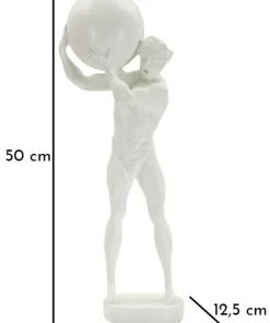 Statue homme athlétique en polyrésine Blanc