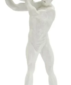 Statue homme athlétique en polyrésine Blanc