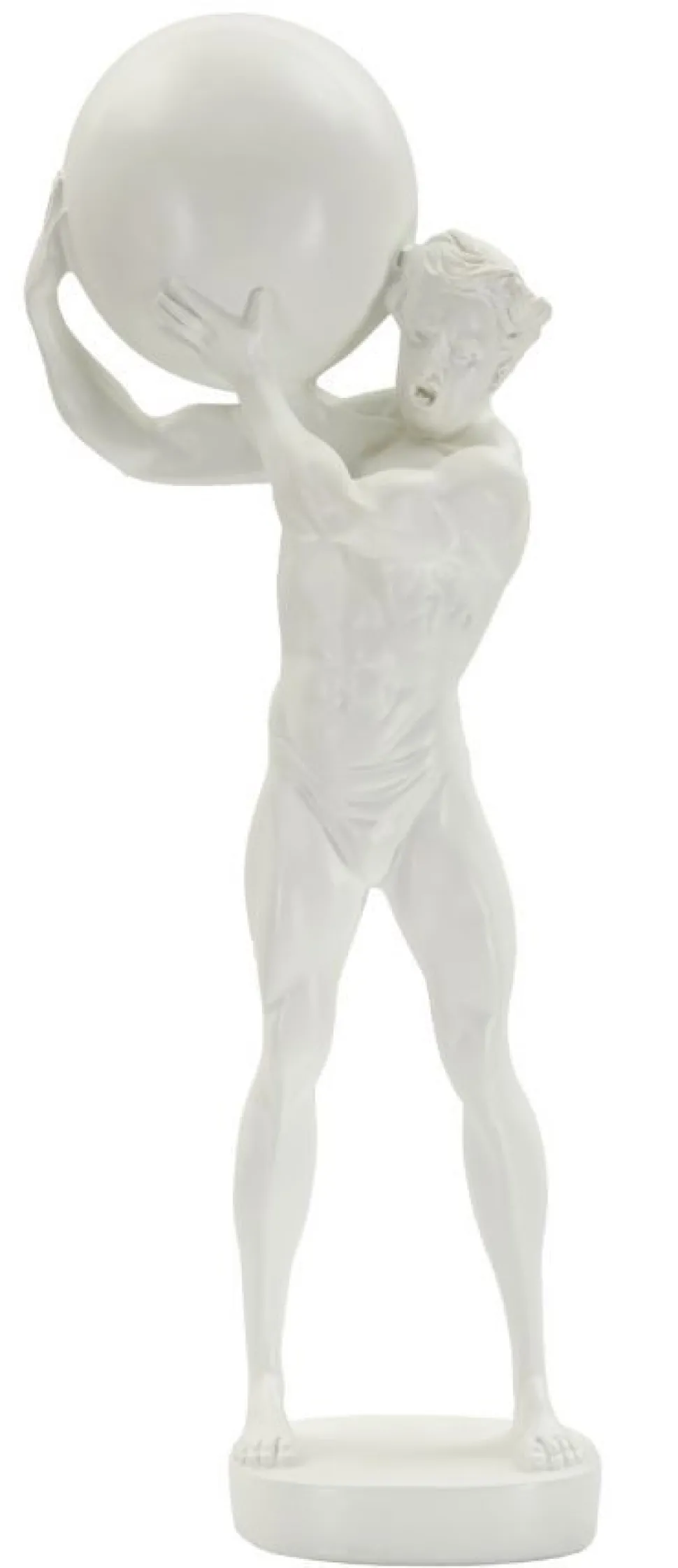 Statue homme athlétique en polyrésine Blanc