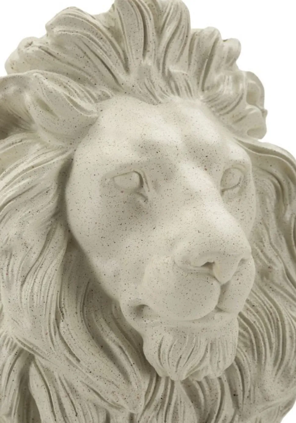 Statue Lion Leone Stons en Résine Beige