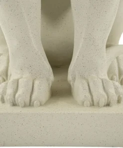 Statue Lion Leone Stons en Résine Beige