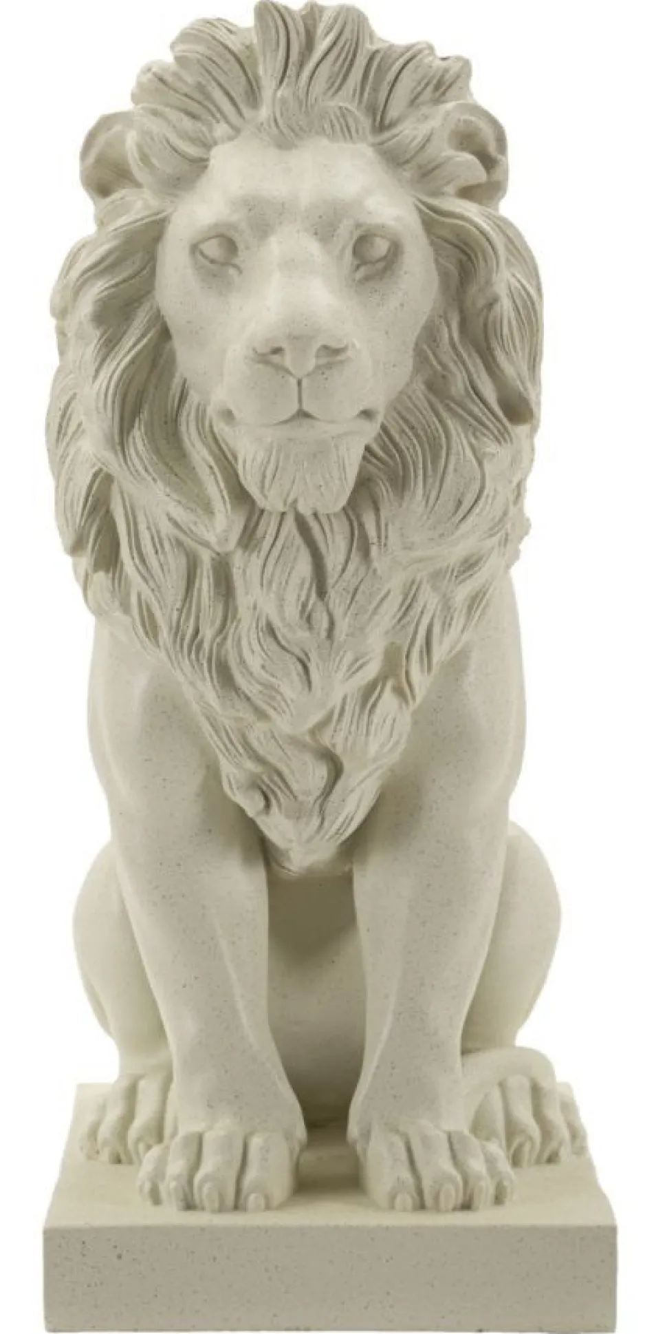 Statue Lion Leone Stons en Résine Beige