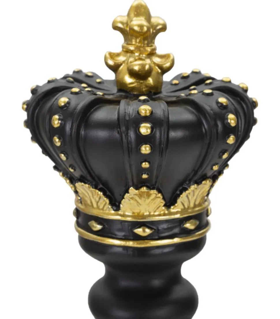Statuette Roi d'échecs Polyrésine Noir et Or