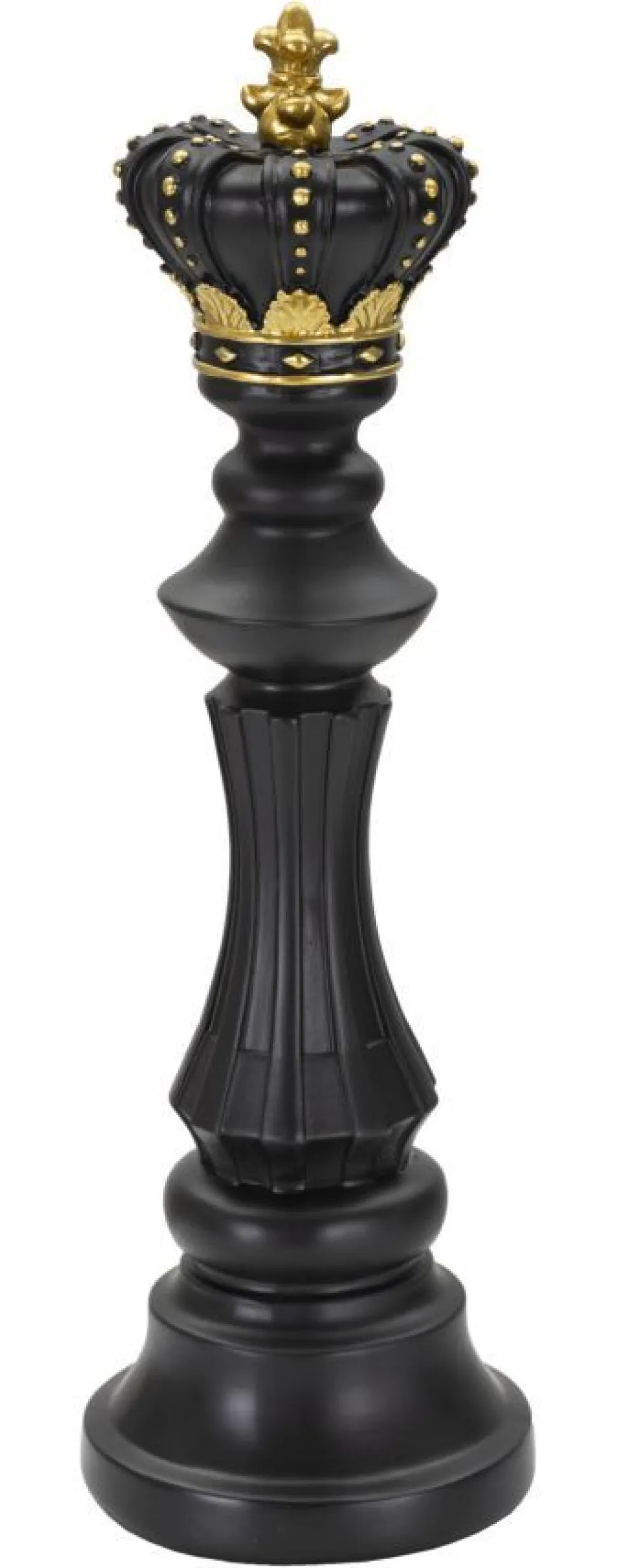 Statuette Roi d'échecs Polyrésine Noir et Or