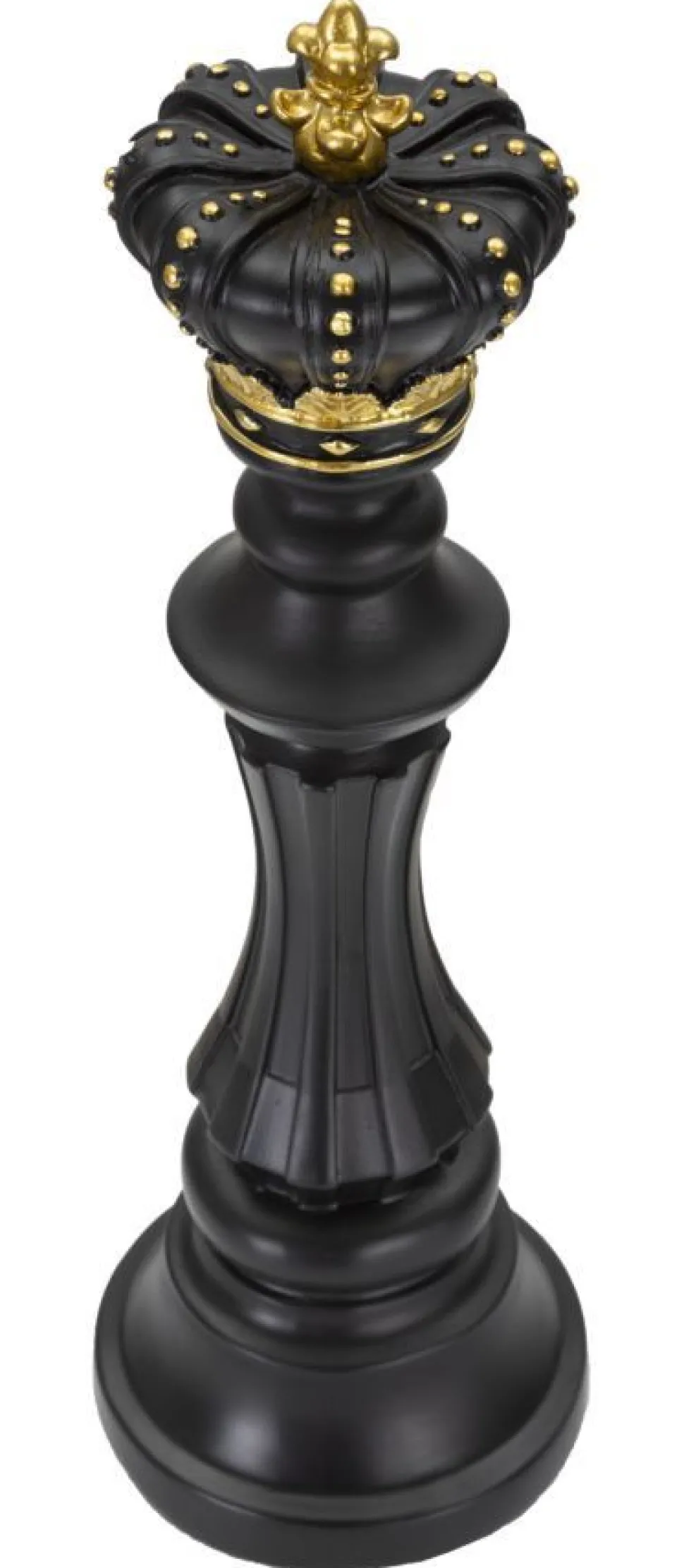 Statuette Roi d'échecs Polyrésine Noir et Or