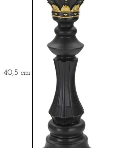 Statuette Roi d'échecs Polyrésine Noir et Or