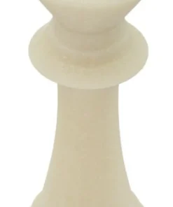 Statuette Roi d'échecs polyrésine Blanc détails Dorés