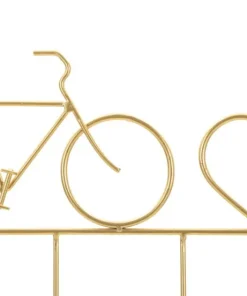 Support mural vélo doré en métal