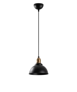 Suspension Escus Ø21cm Métal Noir et Or antique