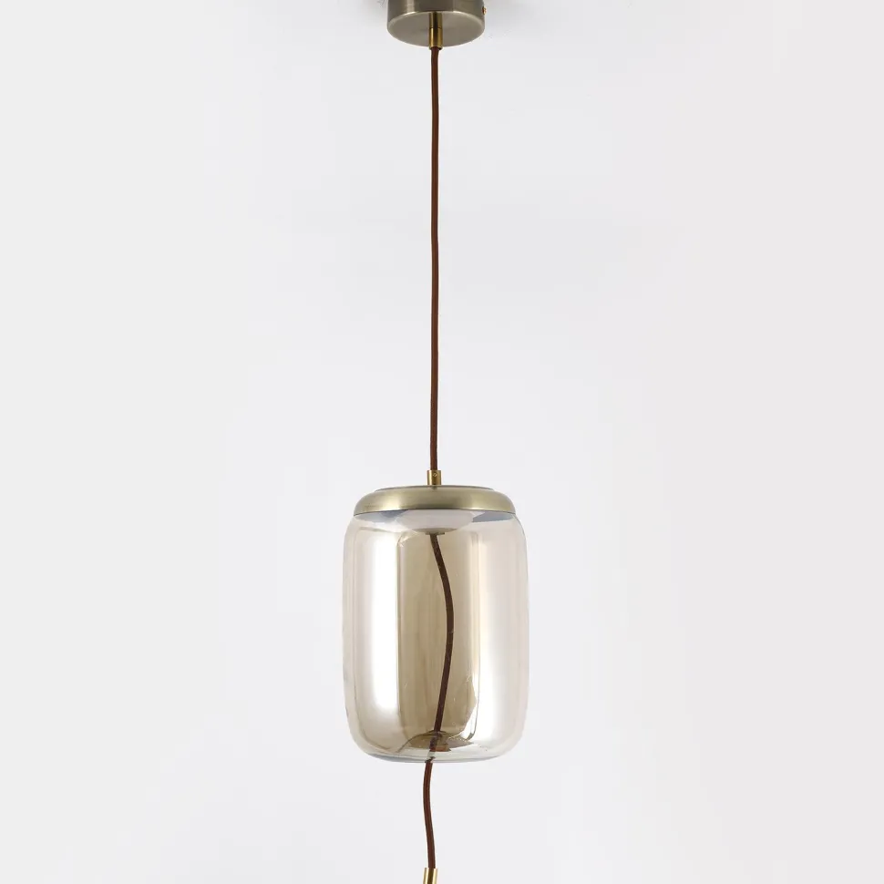 Suspension LED Odalys Verre Transparent fumé