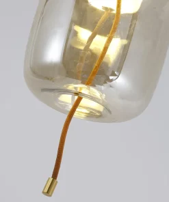 Suspension LED Odalys Verre Transparent fumé