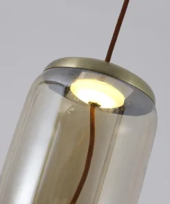 Suspension LED Odalys Verre Transparent fumé