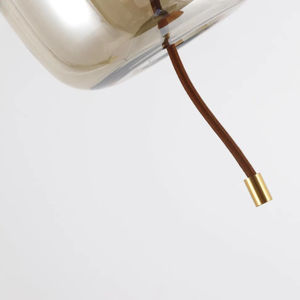Suspension LED Odalys Verre Transparent fumé