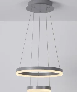 Suspension LED Polux Métal Gris