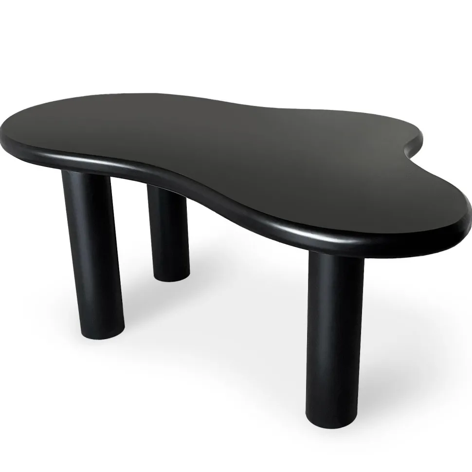 Table à manger forme nuage asymétrique L180cm VALDO Noir