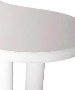 Table à manger forme nuage asymétrique L180cm VALDO Blanc minéral texturé