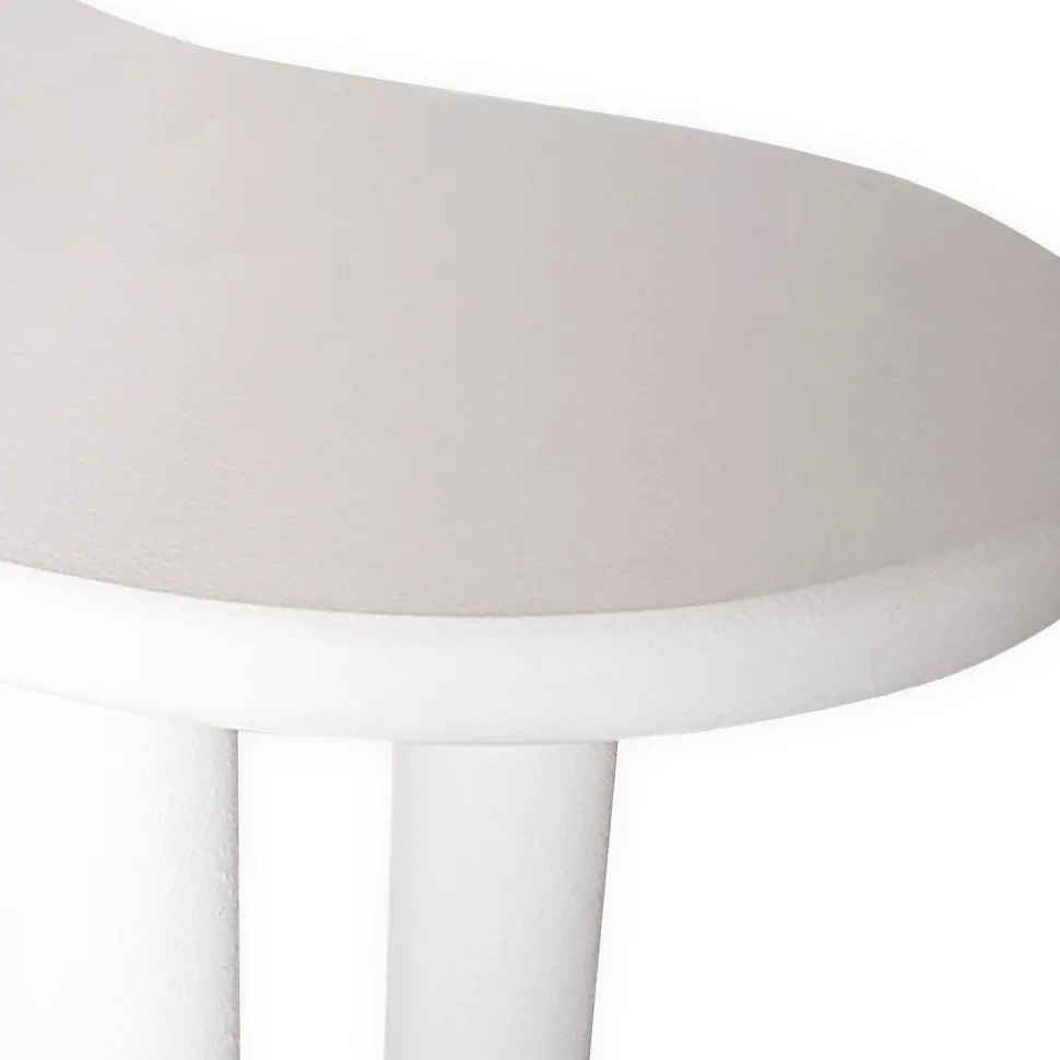 Table à manger forme nuage asymétrique L180cm VALDO Blanc minéral texturé
