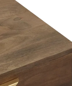Table basse Firmin Bois et Métal Or