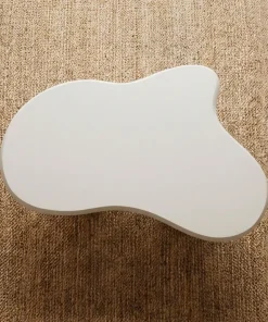 Table basse forme courbes naturelles Valdo 69x100cm Crème