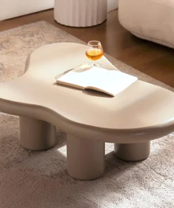 Table basse forme nuage Valdo 69x100cm Taupe