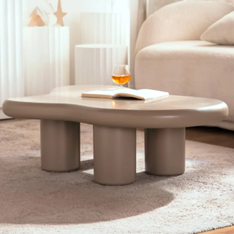 Table basse forme nuage Valdo 69x100cm Taupe
