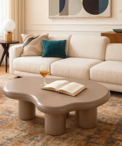 Table basse forme nuage Valdo 69x100cm Taupe