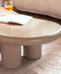 Table basse forme nuage Valdo 69x100cm Taupe