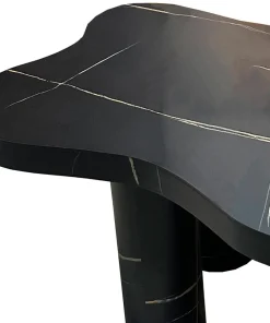 Table basse forme nuage 69x100cm Lagoon Effet Marbre Noir